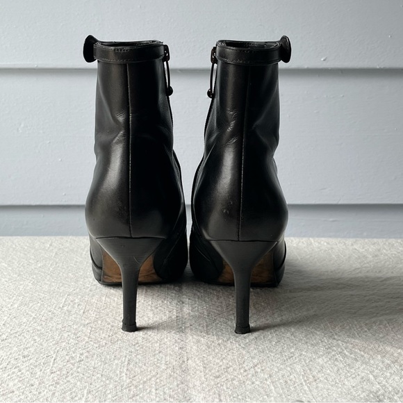 Pointed toe Via Spiga Black Heeled Boots with Sleek Silhouette - Picture 8 of 10